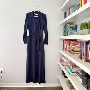 Happy X Nature Jumpsuit Long Sleeves Navy Womens Size 8 NWT